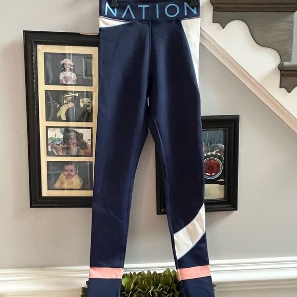 PE Nation Logo Waist Over Foot Leggings sz S - Picture 1 of 11